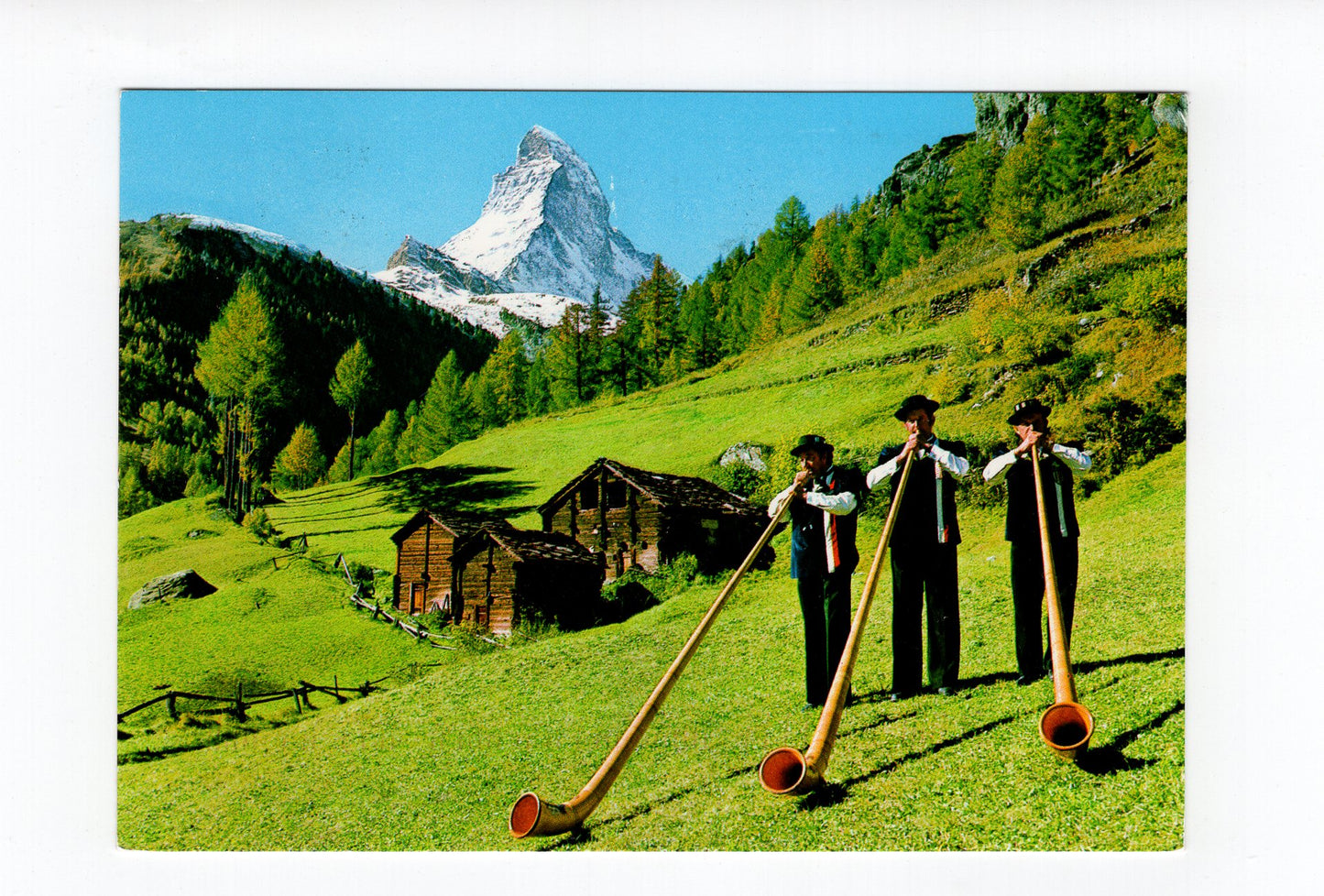 Ansichtskarte Zermatt / Alphornbläser / Schweiz