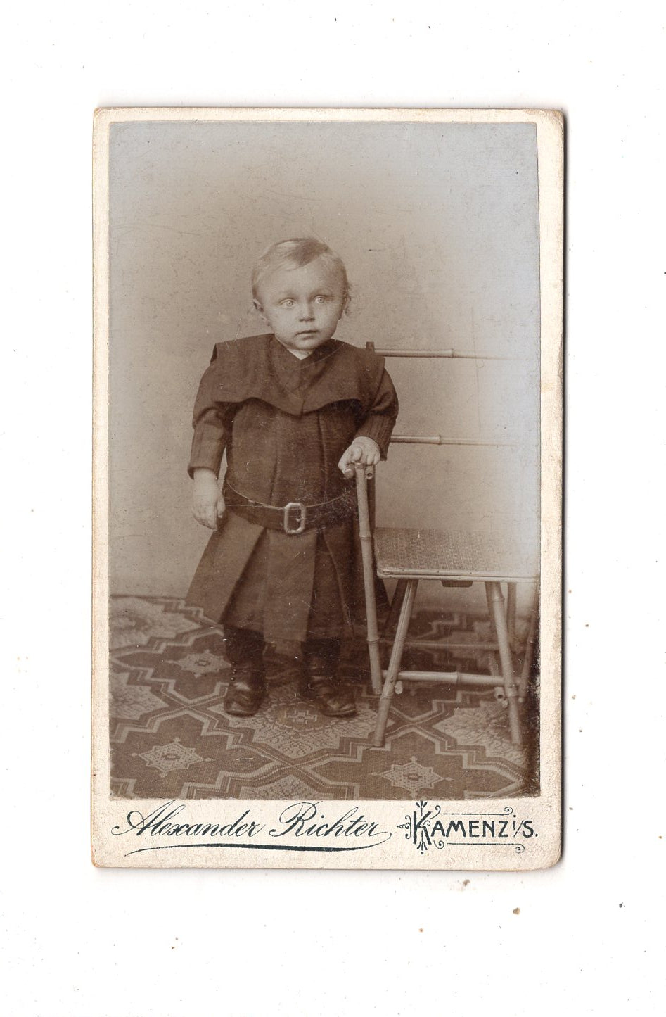 Fotografie Niedlicher kleiner Junge - Kamenz 1890er