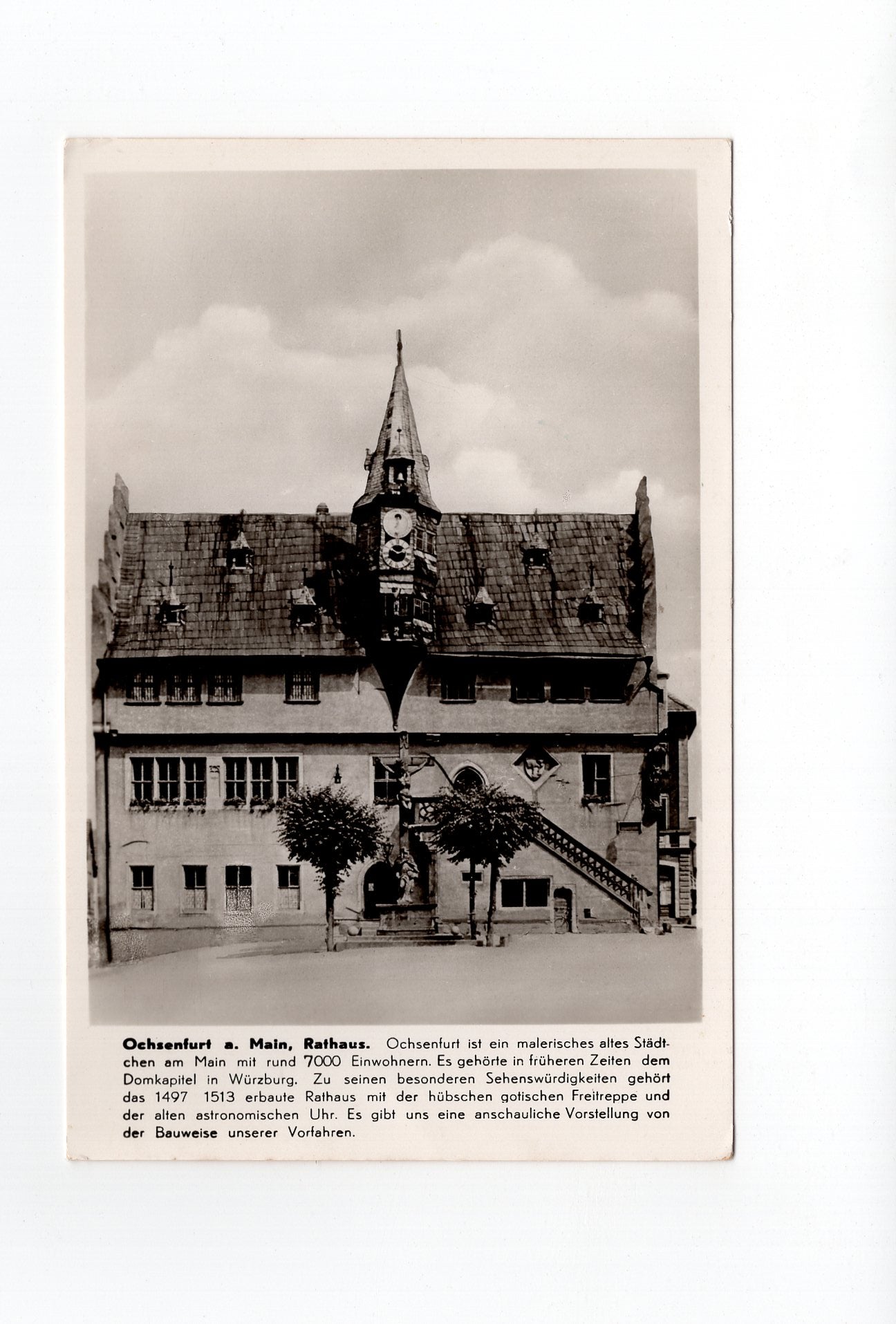 Ansichtskarte Ochsenfurt am Main / Rathaus