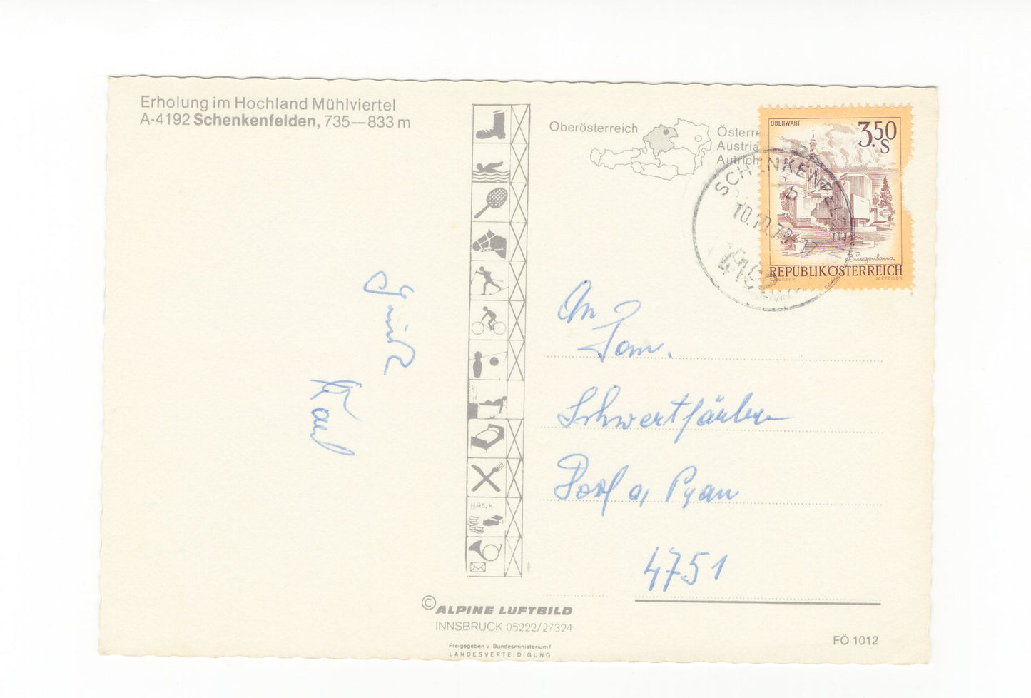 Ansichtskarte Schenkenfelden / Mühlviertel / Oberösterreich / Österreich
