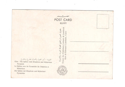 Ansichtskarte Gizeh / Sphinx und Pyramiden / Ägypten