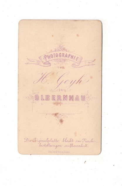 Fotografie Feiner Junge - Olbernhau um 1870 / CDV N1-06