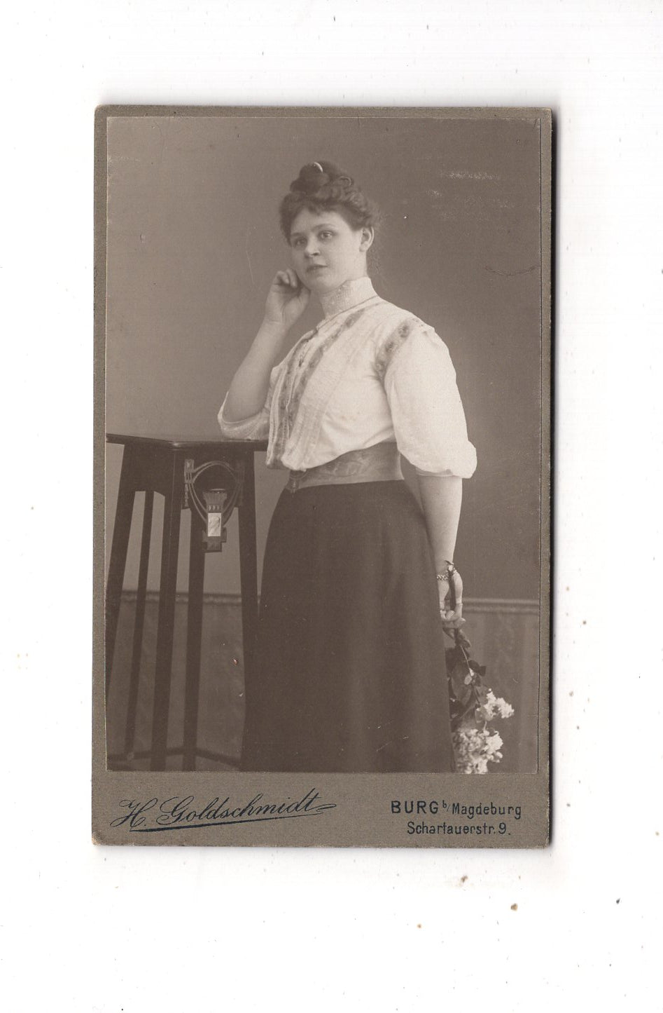 Fotografie Feine Dame - Burg bei Magdeburg 1900er