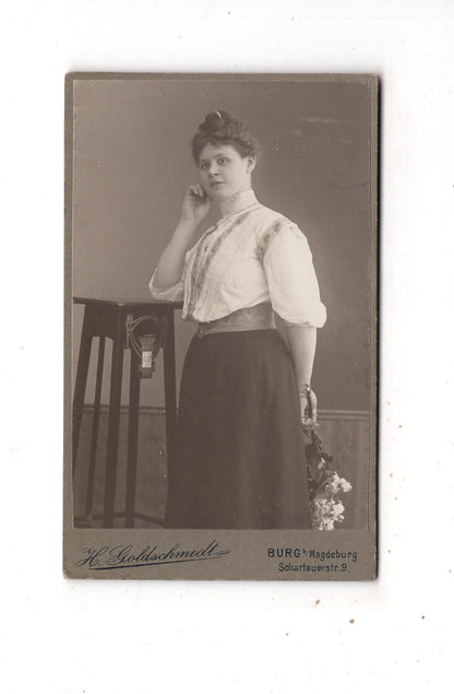 Fotografie Feine Dame - Burg bei Magdeburg 1900er