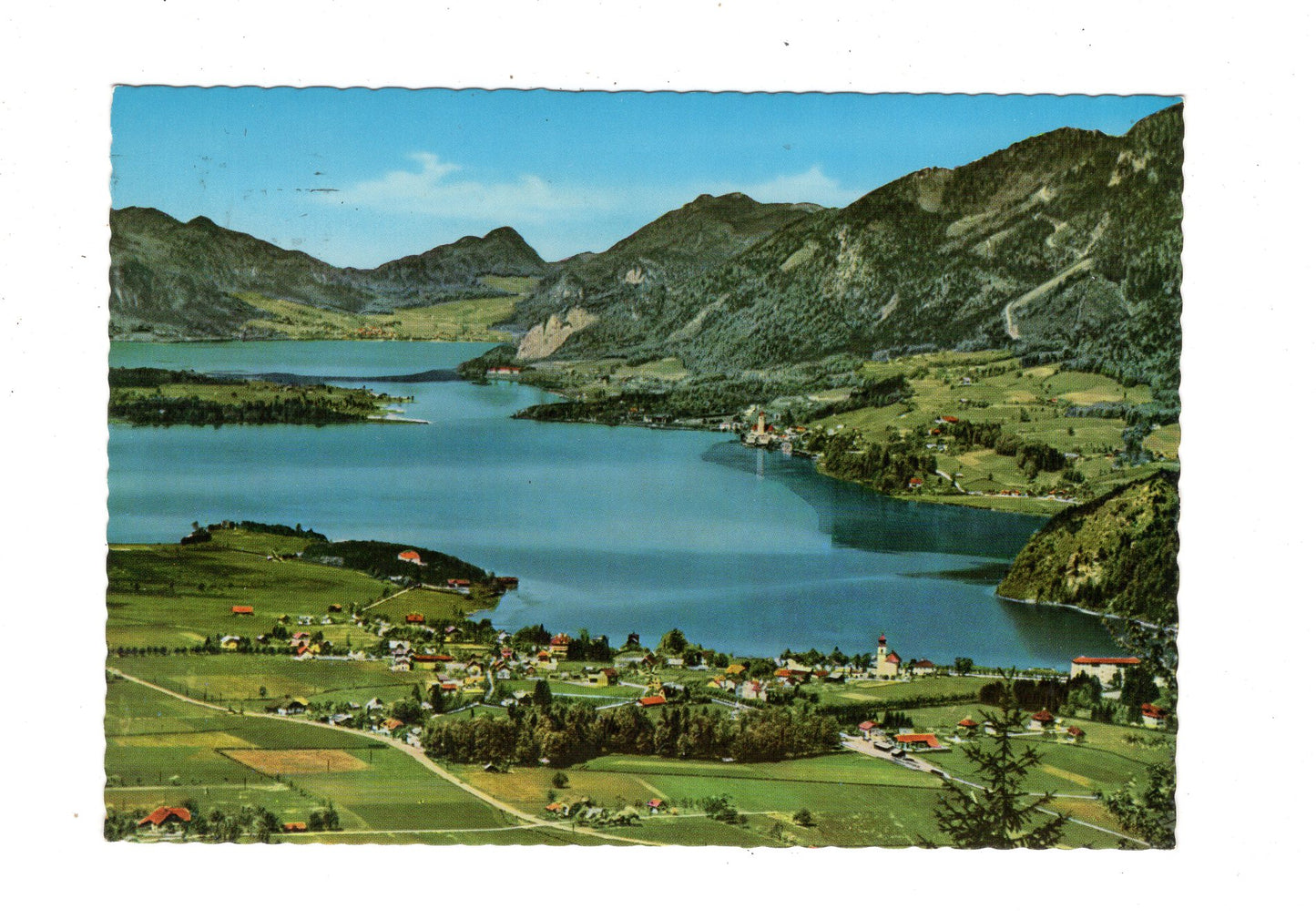 Ansichtskarte Wolfgangsee mit Strobl +++ / Salzkammergut / Österreich