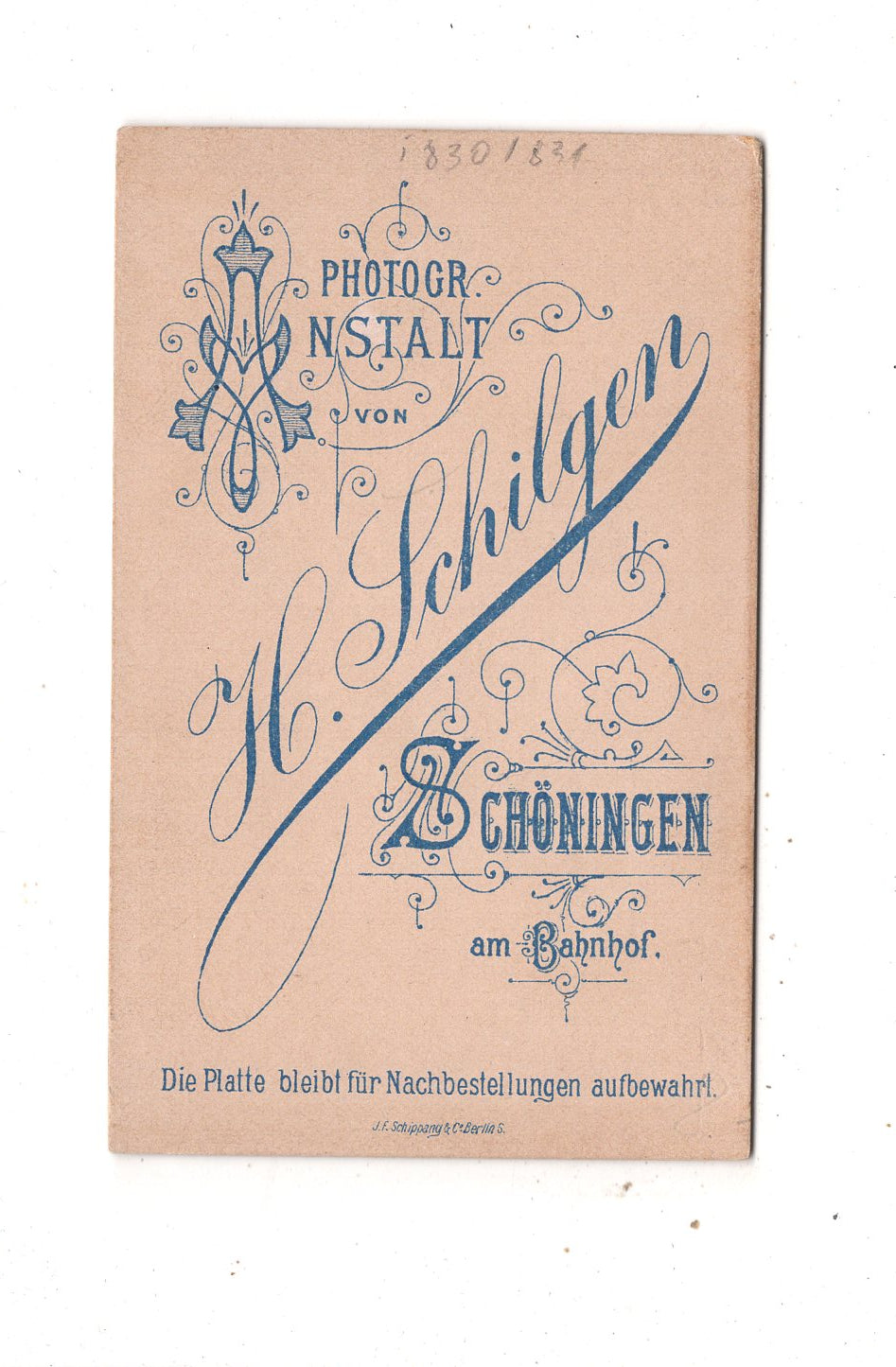Fotografie Niedliches kleines Kind - Schöningen um 1890