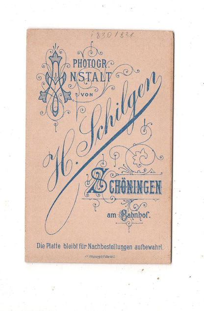 Fotografie Niedliches kleines Kind - Schöningen um 1890