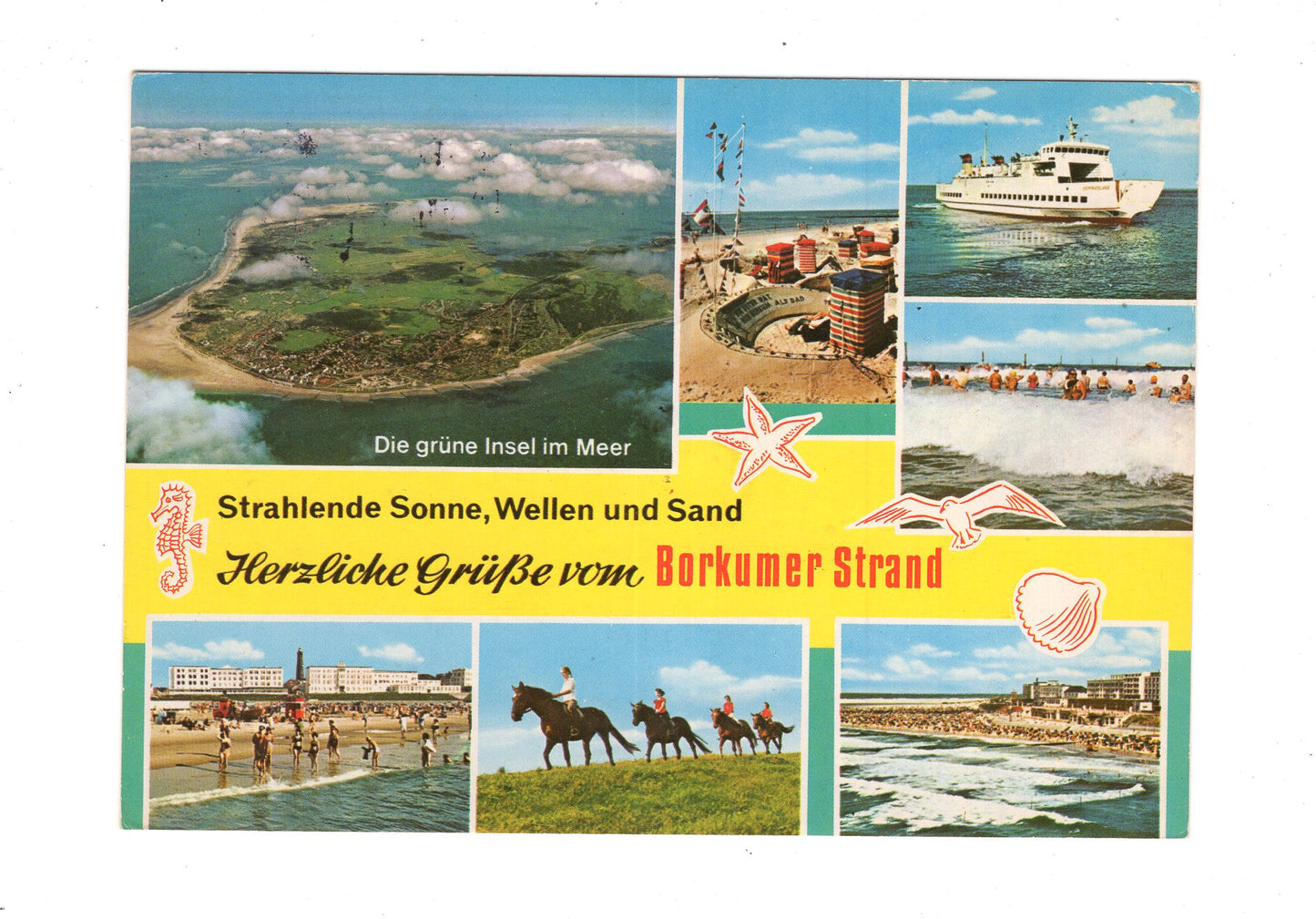 Ansichtskarte Nordseeheilbad Borkum / Borkumer Strand