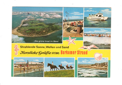 Ansichtskarte Nordseeheilbad Borkum / Borkumer Strand