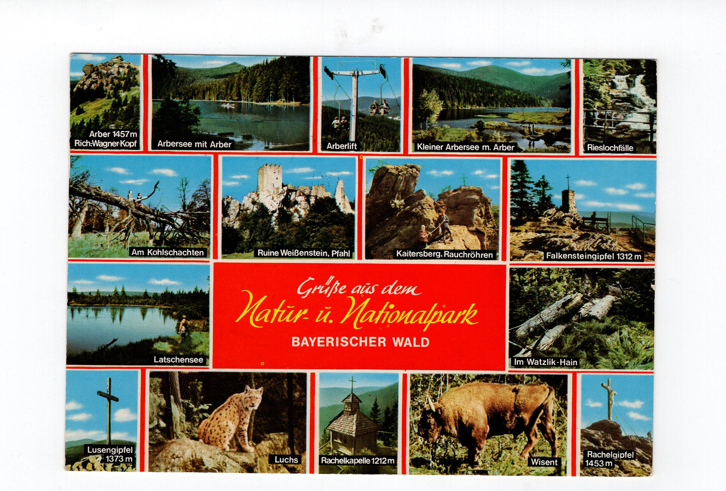 Ansichtskarte Bayerischer Wald / Latschensee / Rachelkapelle +++