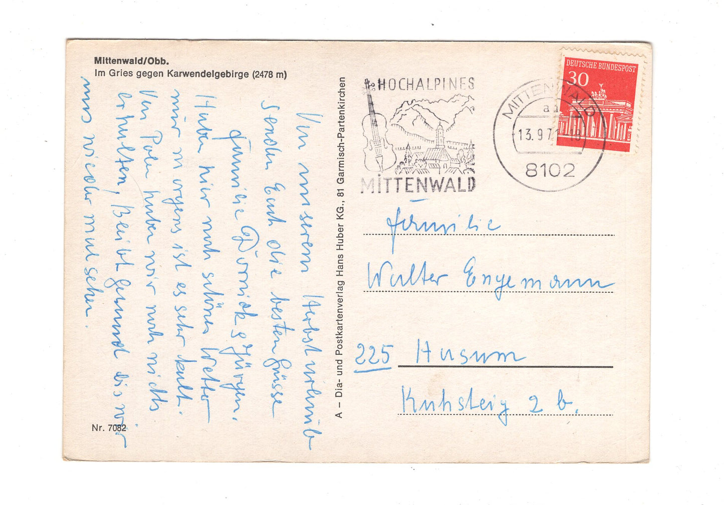 Ansichtskarte Mittenwald / Oberbayern / Im Gries  / G1-56