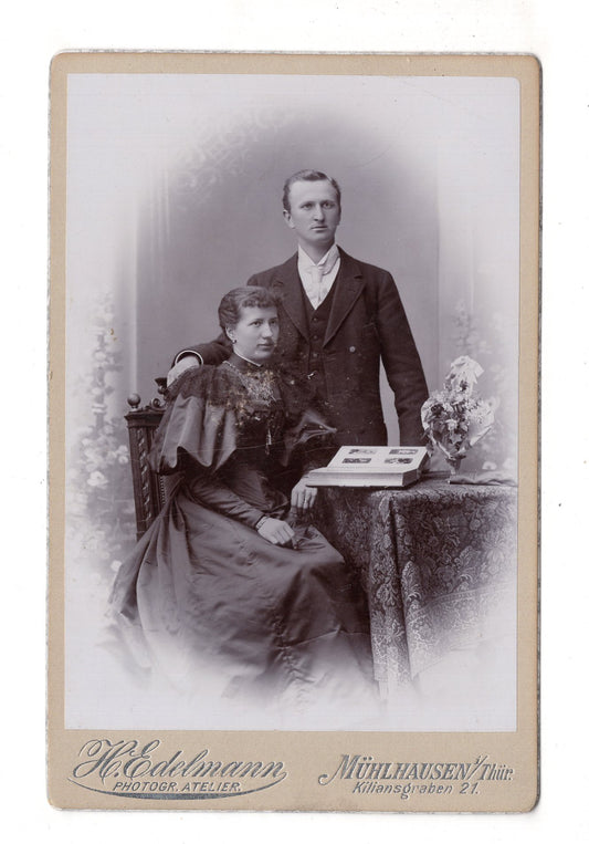 Fotografie Feines Paar - Mühlhausen in Thüringen um 1900 / CAB X-33
