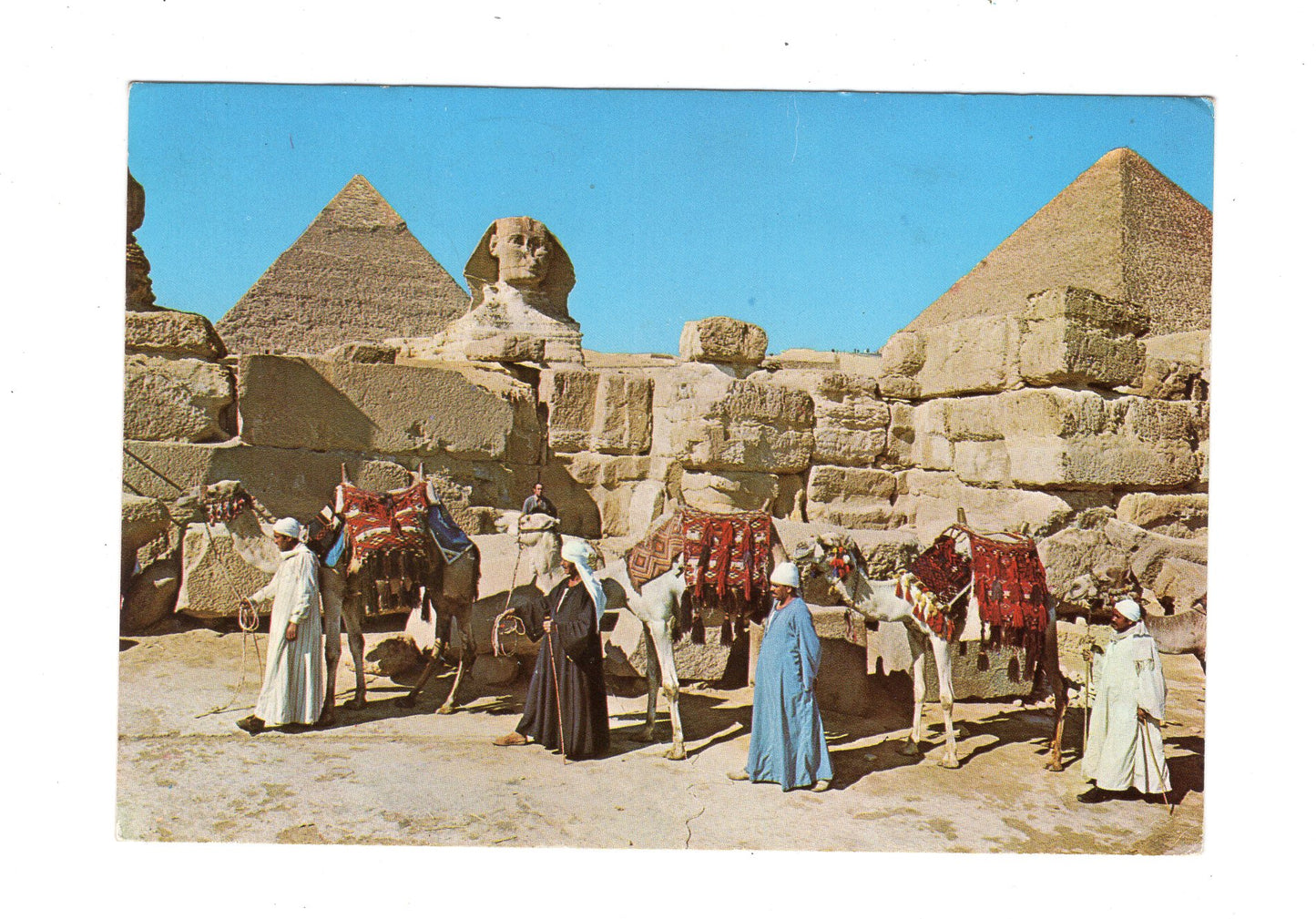 Ansichtskarte Gizeh / Sphinx und Cheops-Pyramide / Ägypten