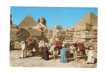 Ansichtskarte Gizeh / Sphinx und Cheops-Pyramide / Ägypten