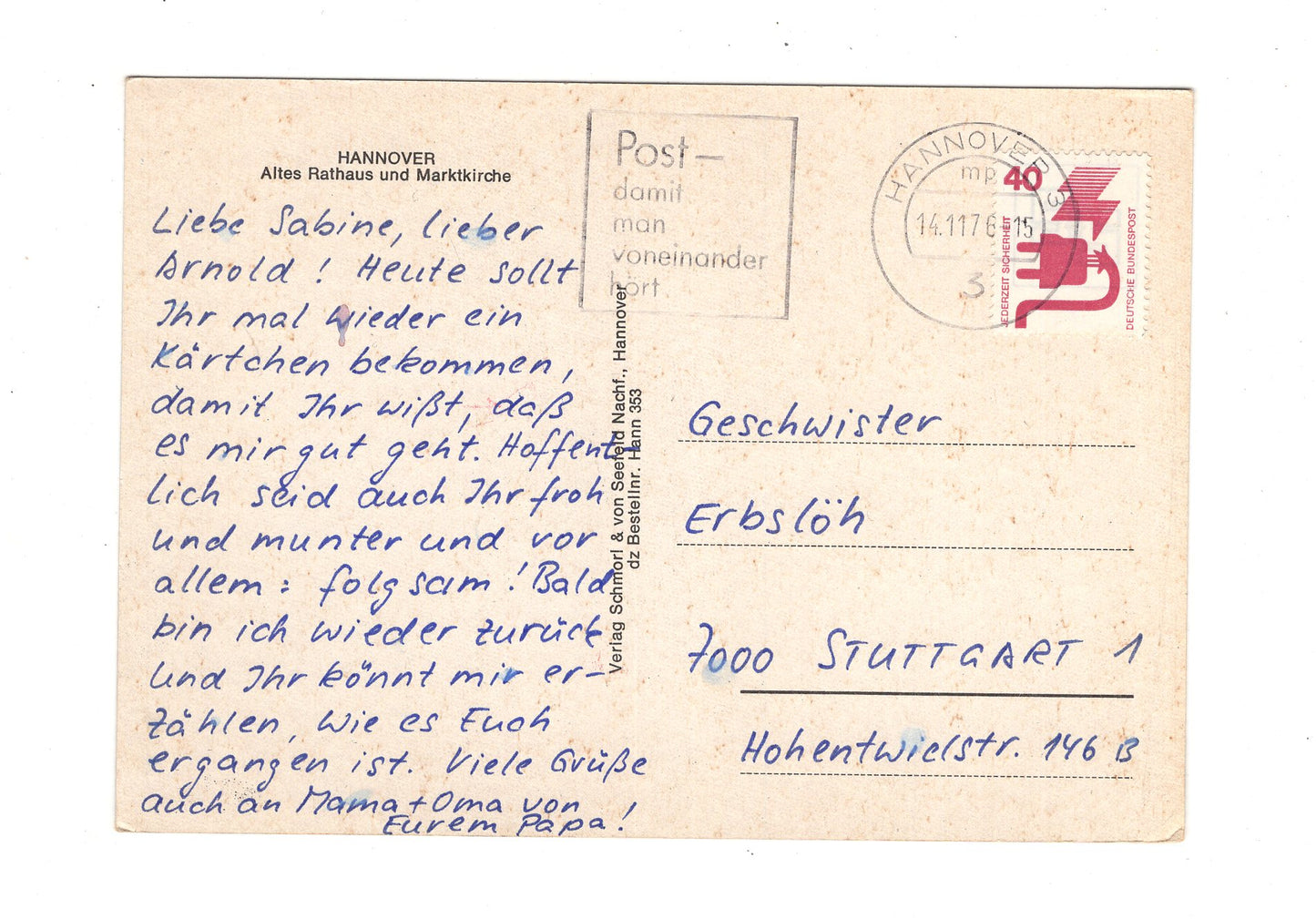 Ansichtskarte Hannover / Altes Rathaus und Marktkirche
