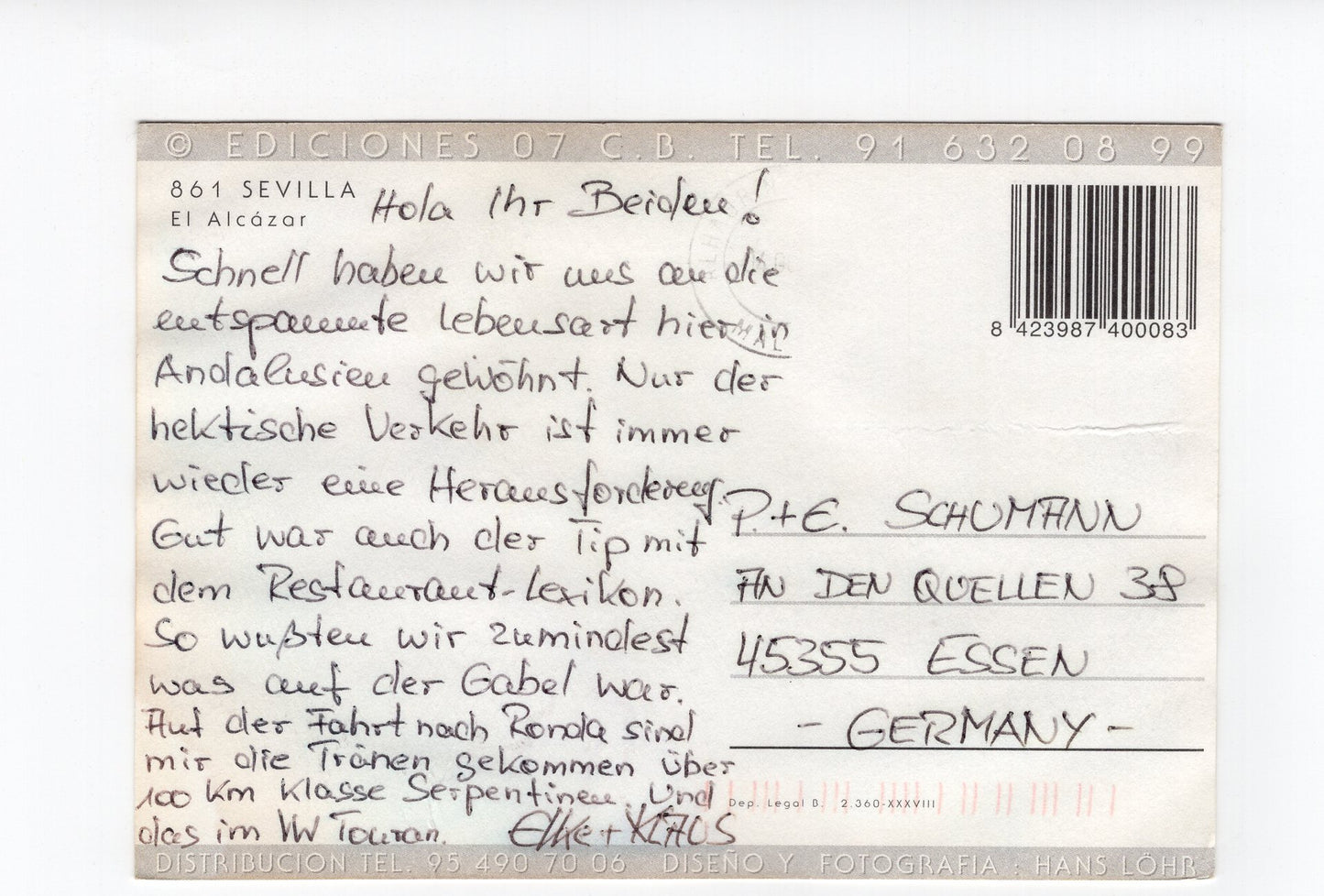 Ansichtskarte Sevilla / El Alcazar / Spanien