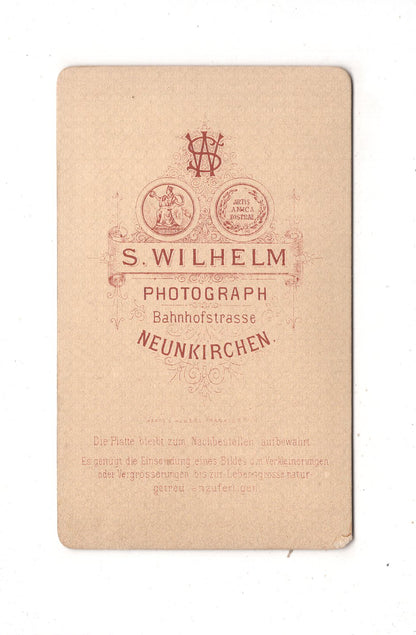 Fotografie Feiner Junge - Neunkirchen 1870er / CDV N1-06