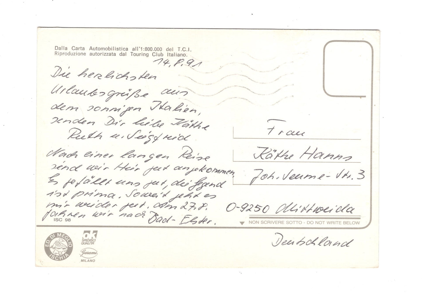 Ansichtskarte Isola d´Ischia / Italien