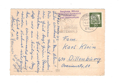 Ansichtskarte Mittenwald / Oberbayern / Dorfstraße mit Adlerhaus  / G1-56