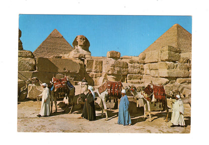 Ansichtskarte Gizeh / Sphinx und Cheops-Pyramide / Ägypten