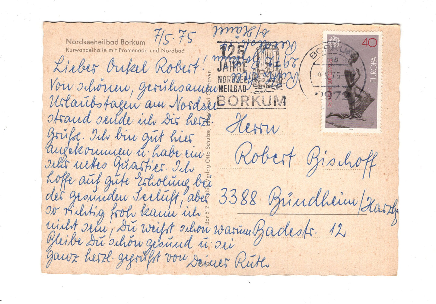 Ansichtskarte Nordseeheilbad Borkum / Kurwandelhalle mit Promenade und Nordbad