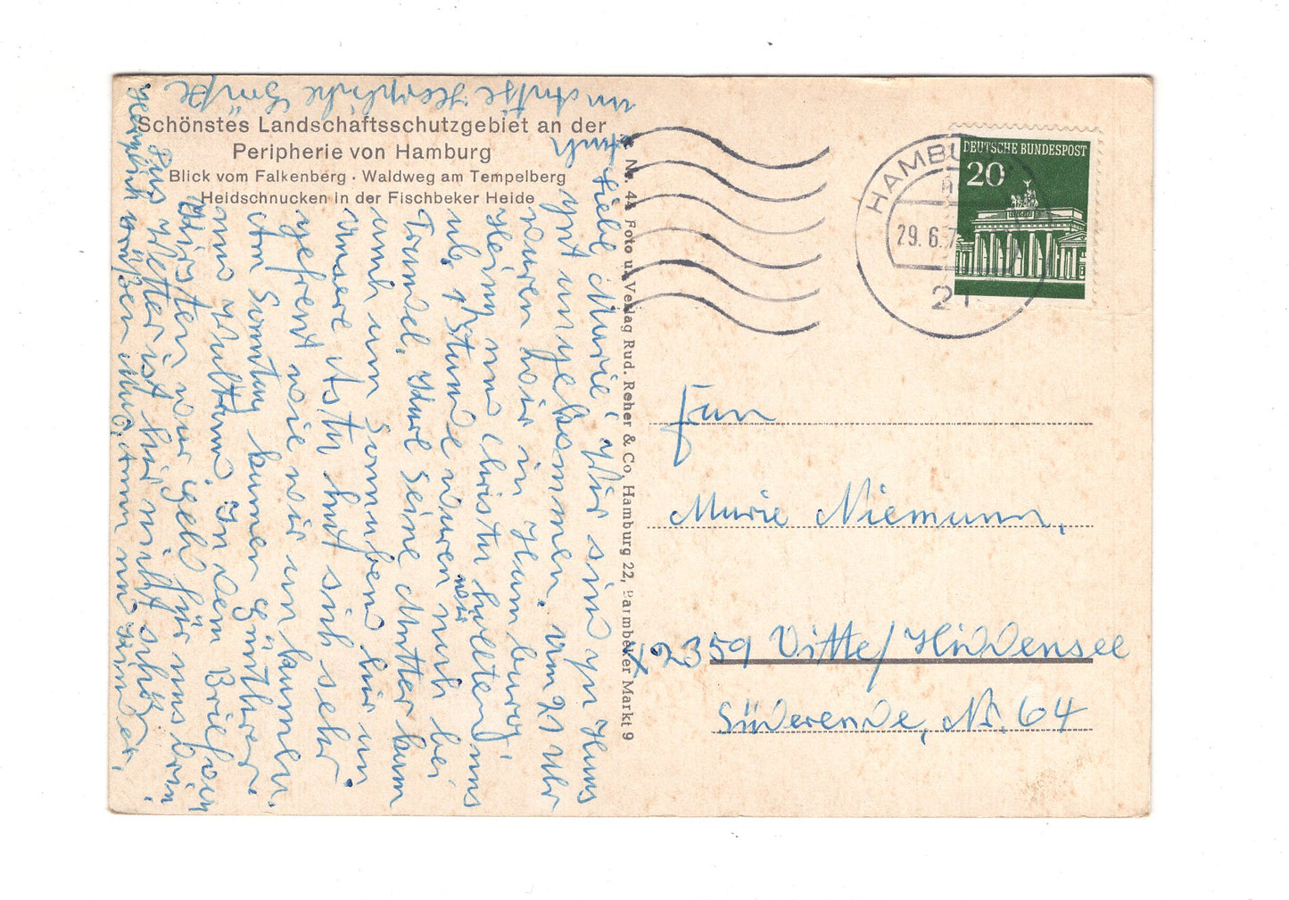 Ansichtskarte Hausbruch - Neugraben - Fischbeker-Heide / H1-69