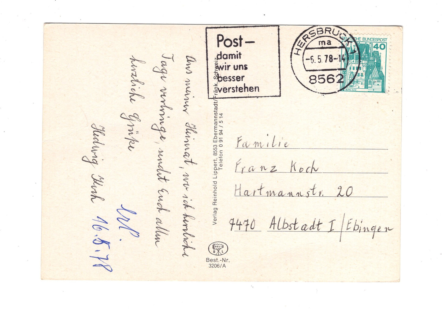 Ansichtskarte Hersbrucker Alb