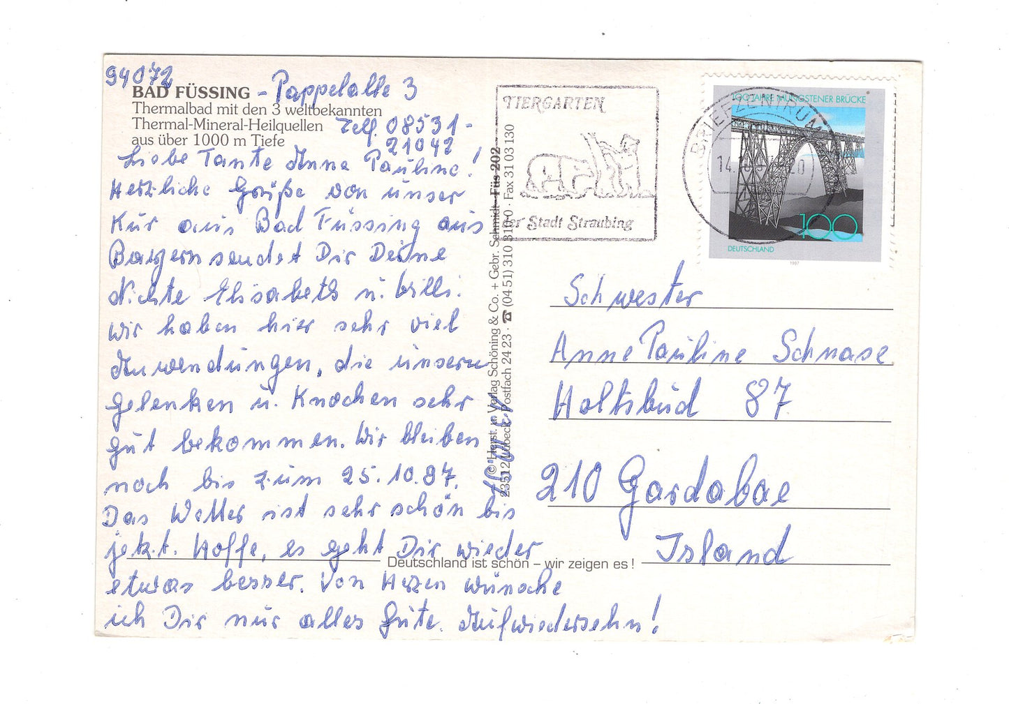 Ansichtskarte Bad Füssing / Niederbayern
