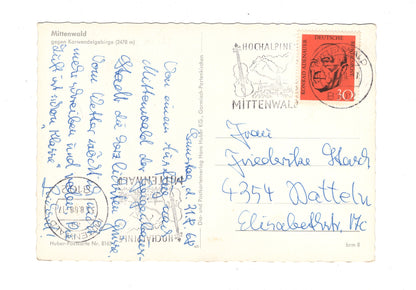 Ansichtskarte Mittenwald gegen Karwendelgebirge  / G1-56