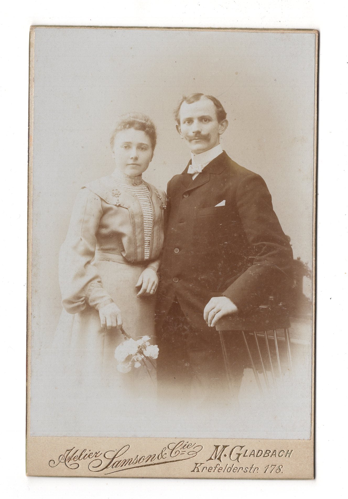 Fotografie Feines Paar - Mönchengladbach 1890er / CAB X-33