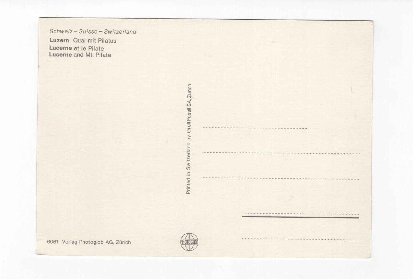 Ansichtskarte Luzern / Quai mit Pilatus / Schweiz