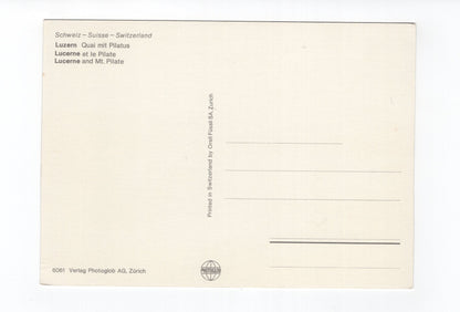 Ansichtskarte Luzern / Quai mit Pilatus / Schweiz