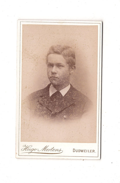 Fotografie Feiner Junge - Dudweiler 1880er / CDV N1-06