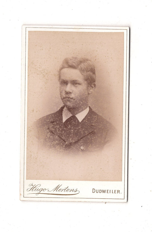 Fotografie Feiner Junge - Dudweiler 1880er / CDV N1-06