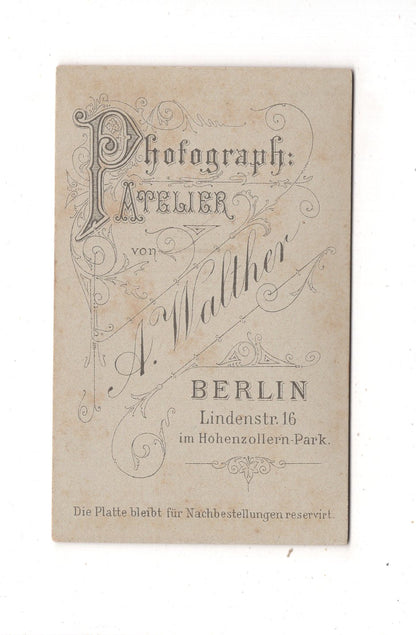 Fotografie Soldat - Berlin um 1890 / CDV M1-03