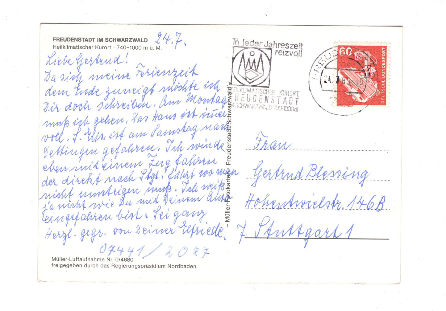 Ansichtskarte Freudenstadt im Schwarzwald / H1-53