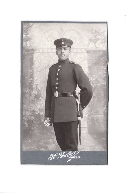 Fotografie Soldat / Soldatenportrait - Döbeln 1900er