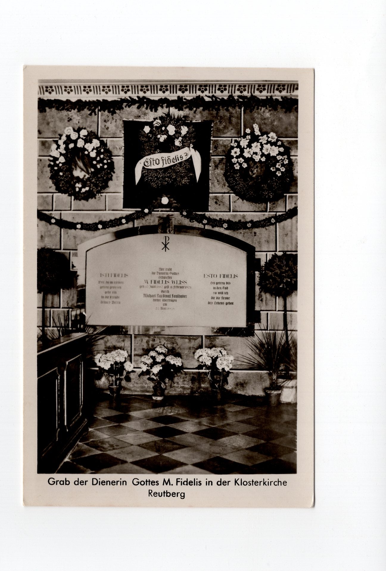 Ansichtskarte Klosterkirche Reutberg / Grab der Dienerin Gottes M. Fidelis