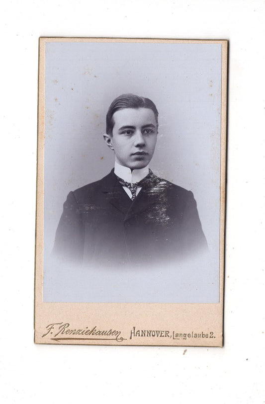 Fotografie Feiner Junge - Hannover 1890er / CDV N1-06