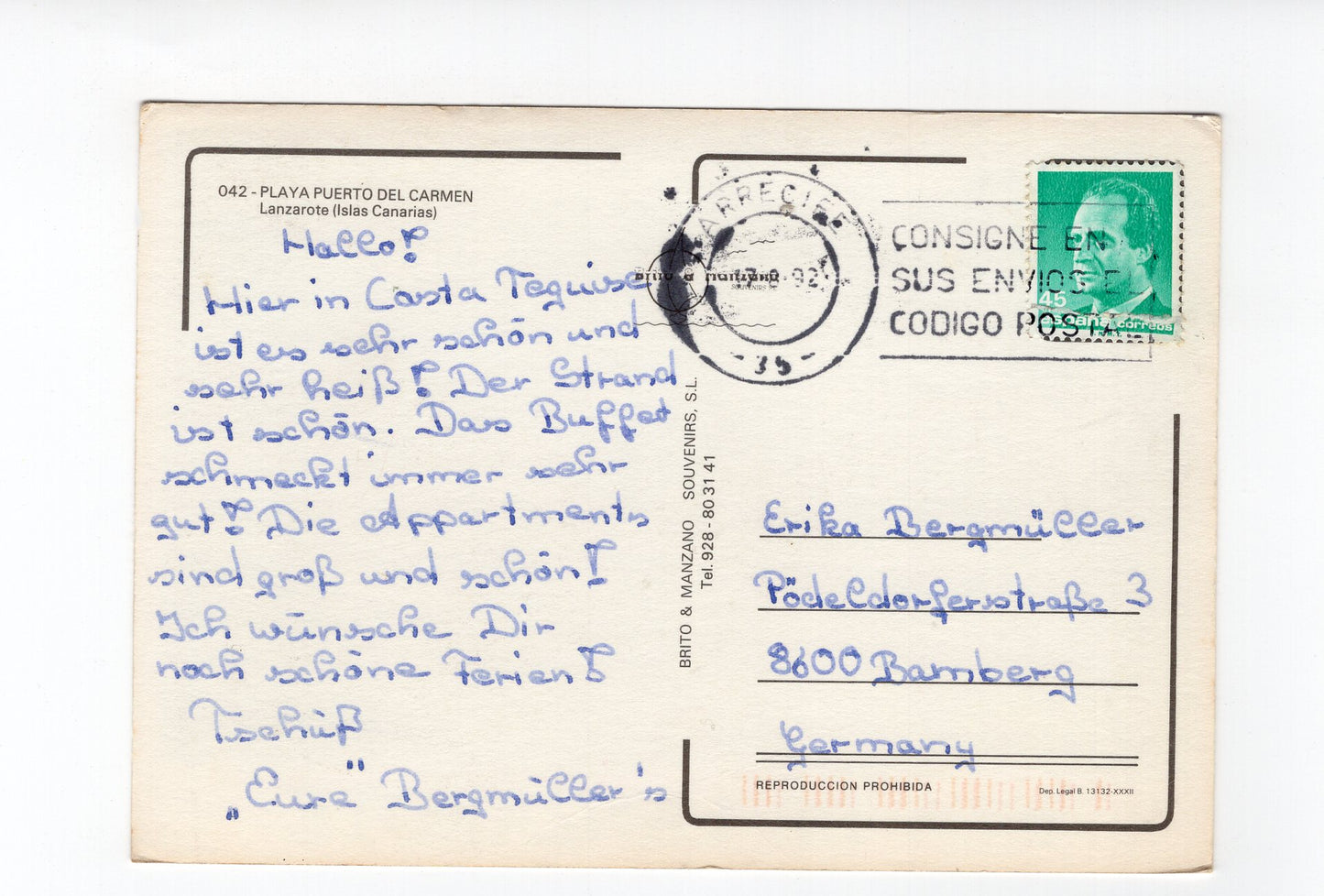 Ansichtskarte Playa Puerto del Carmen / Lanzarote / Spanien