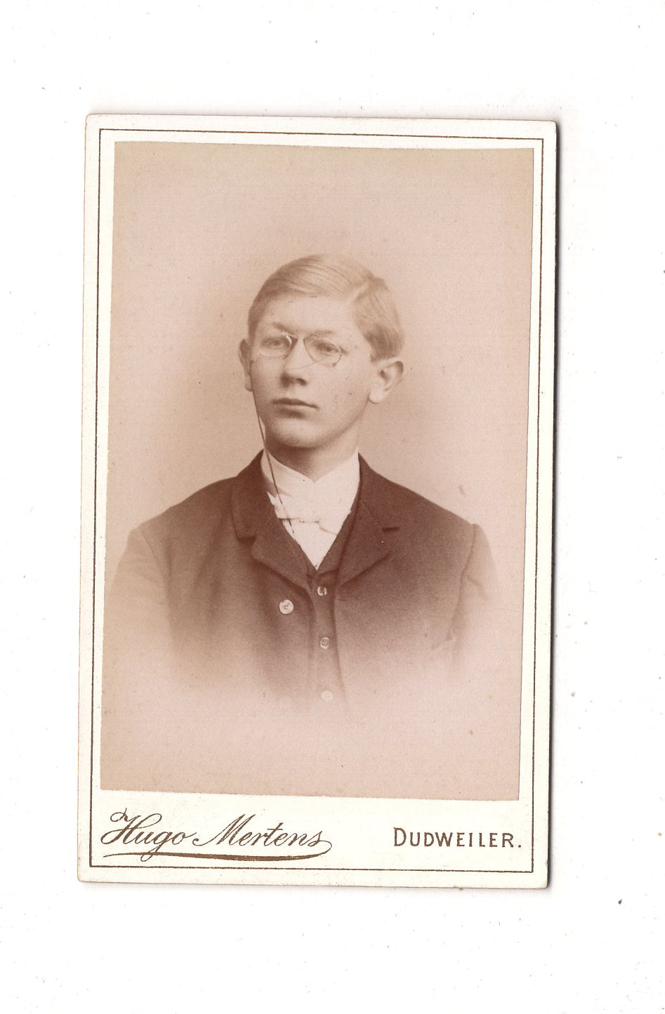Fotografie Feiner Junge - Dudweiler 1880er / CDV N1-06