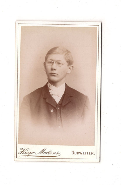 Fotografie Feiner Junge - Dudweiler 1880er / CDV N1-06