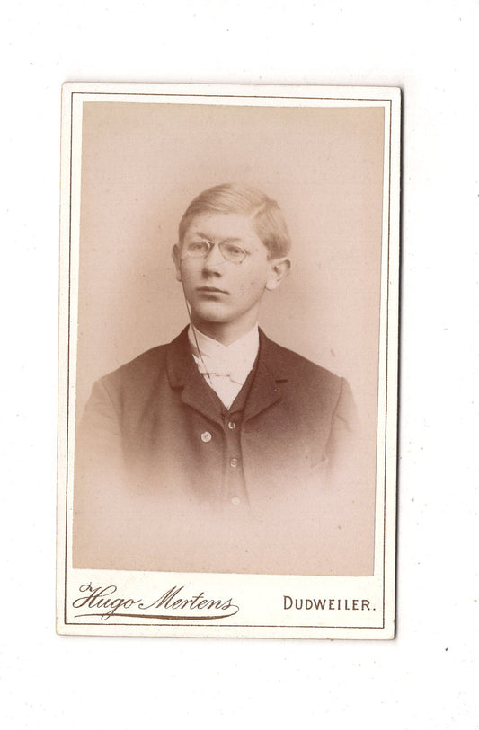 Fotografie Feiner Junge - Dudweiler 1880er / CDV N1-06
