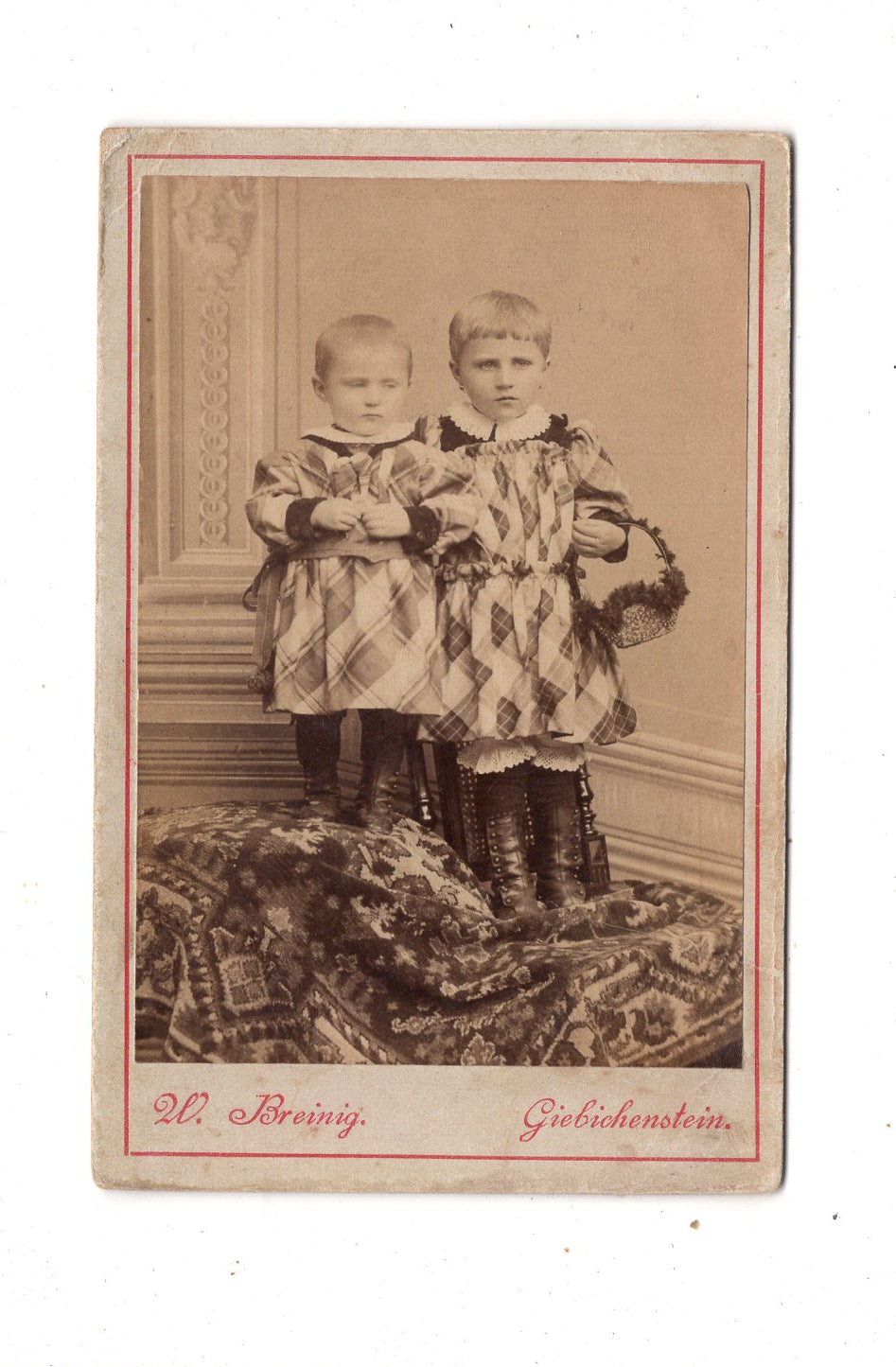 Fotografie Niedliche kleine Jungen - Giebichenstein 1880er