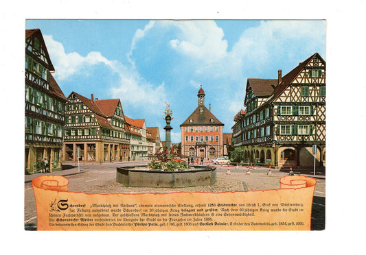 Ansichtskarte Schorndorf / Württemberg / Marktplatz / H1-69