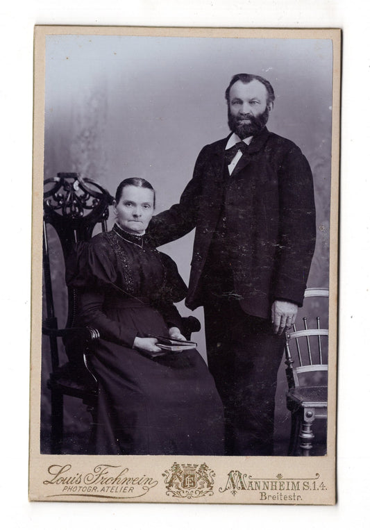 Fotografie Feines Paar - Mannheim um 1900 / CAB X-34