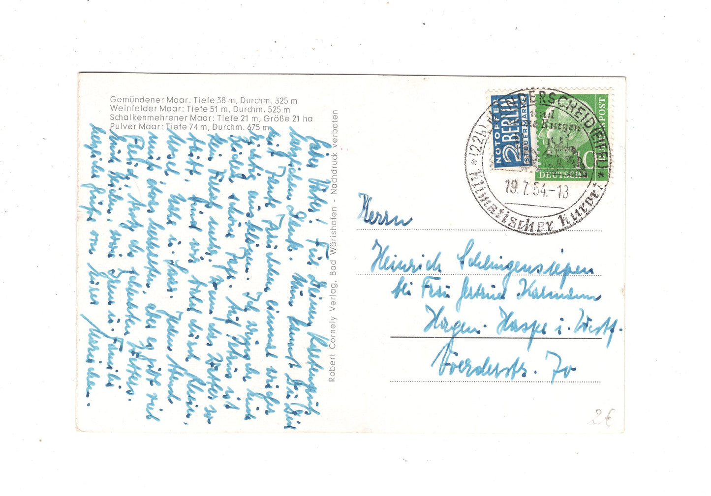 Ansichtskarte Die Eifelmaare / Pulver Maar +++ / M1-61